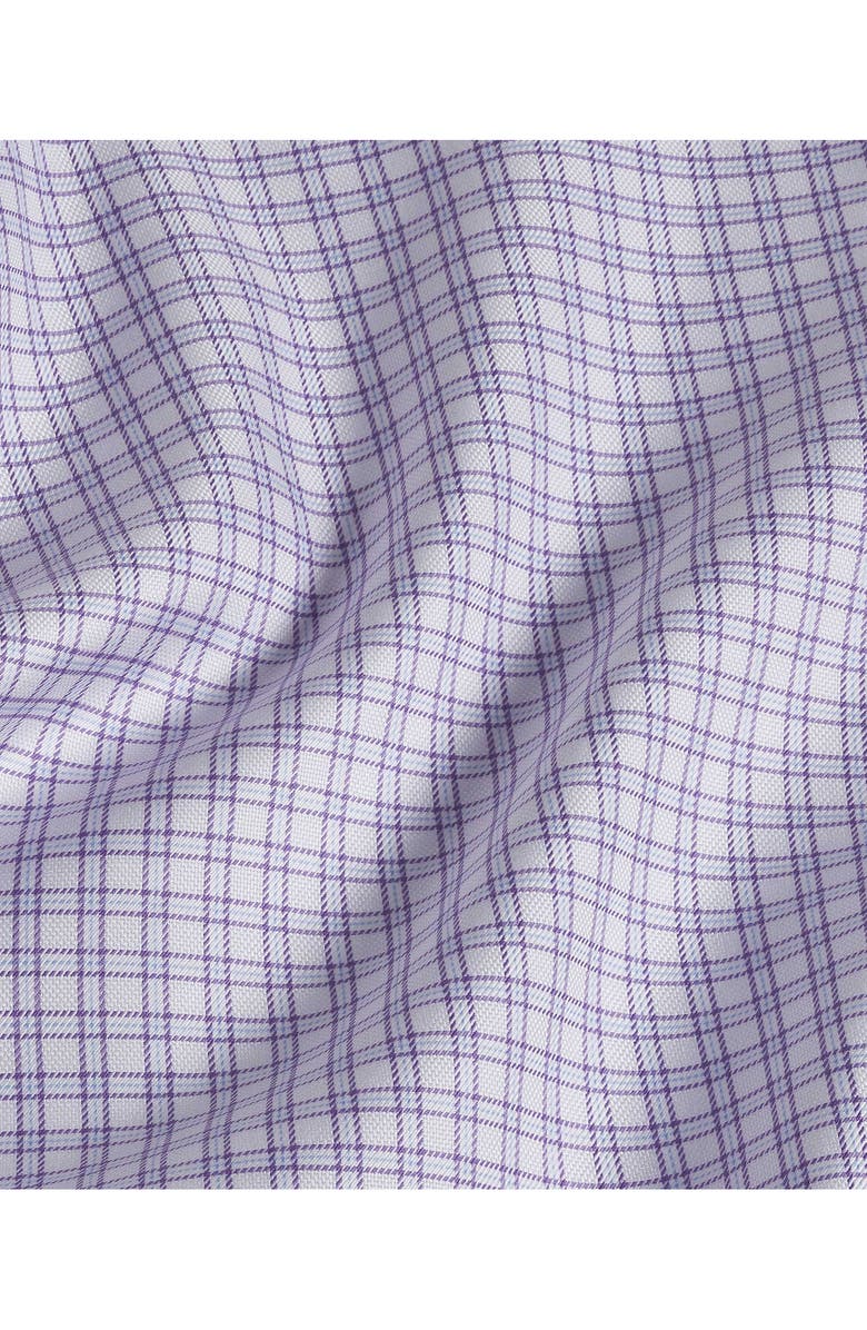 David Donahue Trim Fit Basketweave Check Dress Shirt, Alternate, color, 