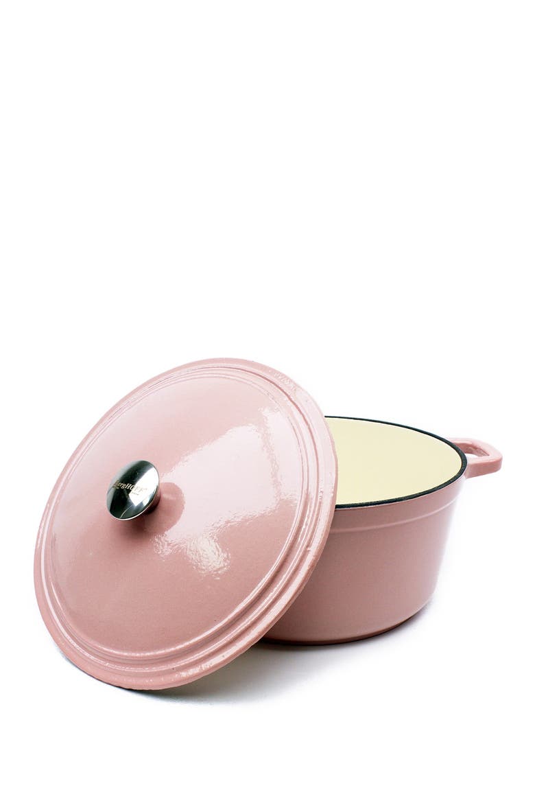 Pink 7 Quart Cast Iron Stockpot, Alternate, color, PINK
