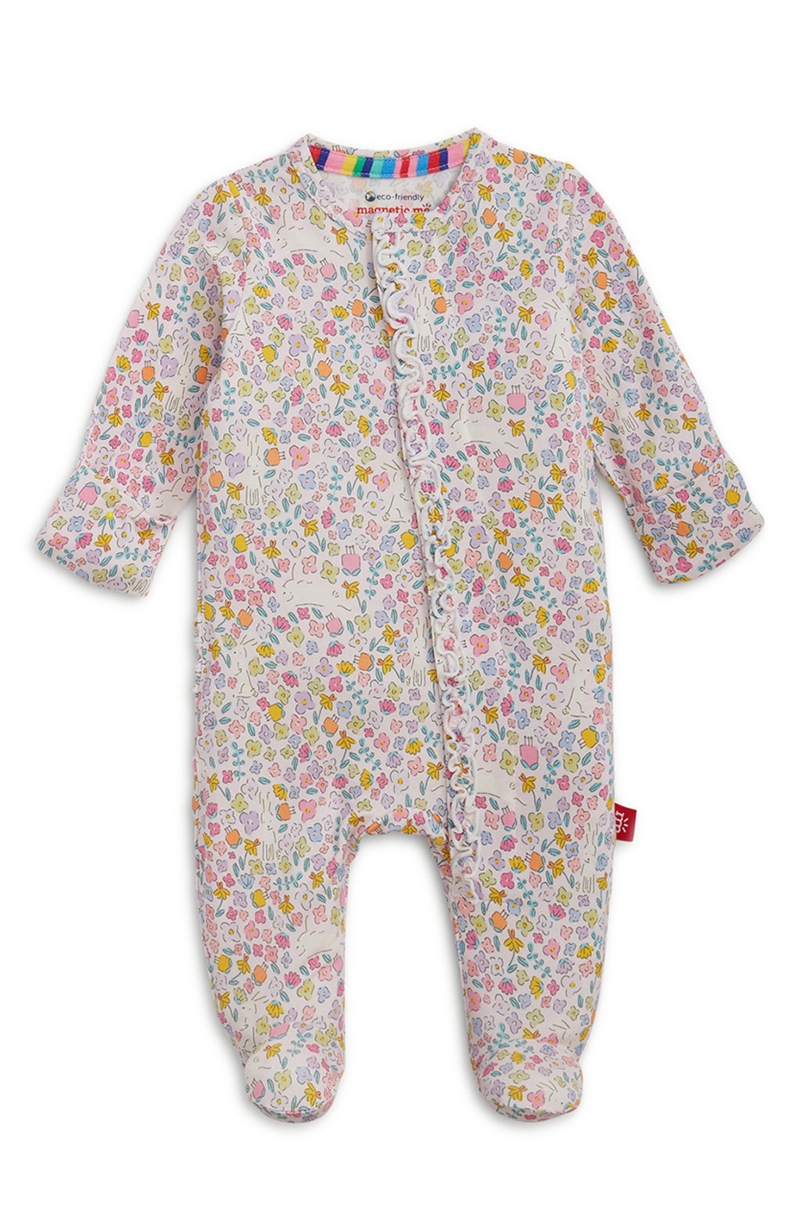 Magnetic Me Bunny Blossom Magnetic Convertible Footie | Nordstromrack