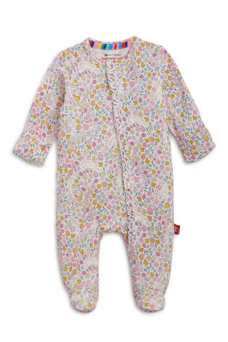 Bunny Blossom Magnetic Convertible Footie, Alternate, color, BUNNY