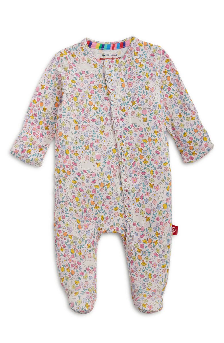 Magnetic Me Bunny Blossom Magnetic Convertible Footie, Alternate, color, Bunny