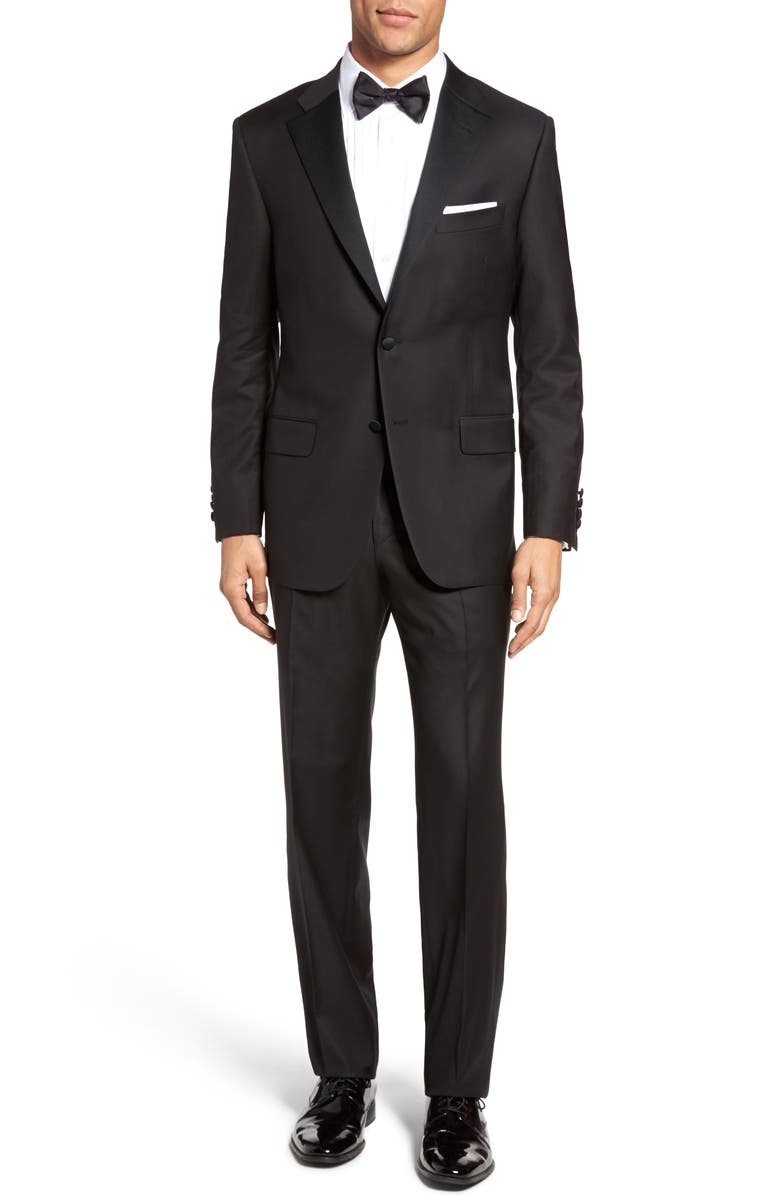 Hickey Freeman Classic B Fit Wool Tuxedo, Main, color, 