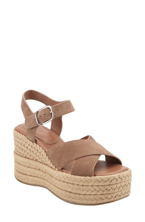 Pasion Espadrille Ankle Strap Platform Wedge Sandal (Women)