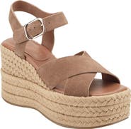 Marc Fisher LTD Pasion Espadrille Ankle Strap Platform Wedge Sandal