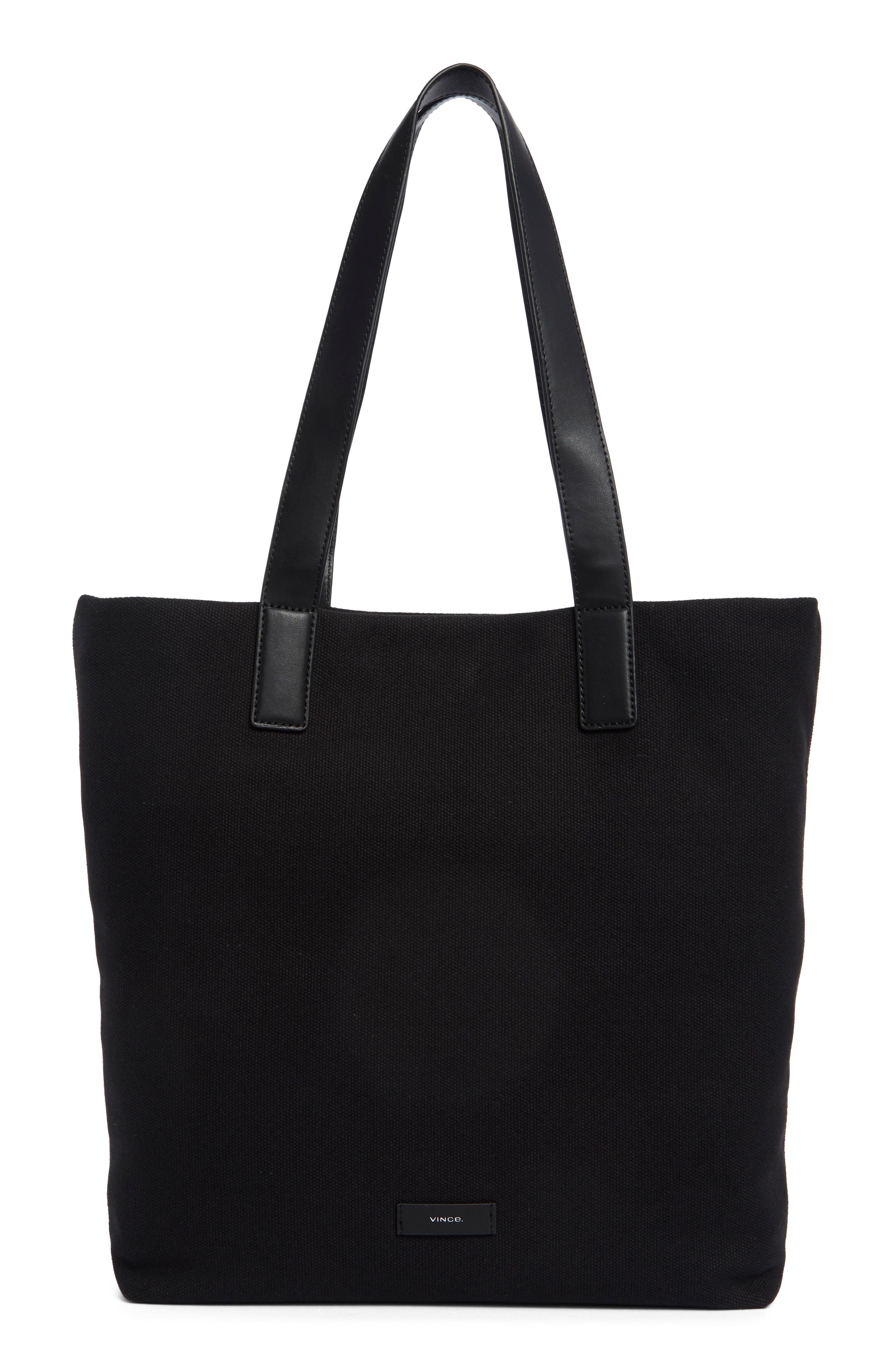 Vince The Larkin Tote Bag, Alternate, color, Black Canvas