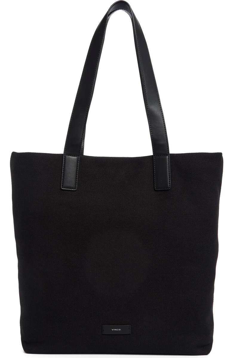 Vince The Larkin Tote Bag, Alternate, color, Black Canvas