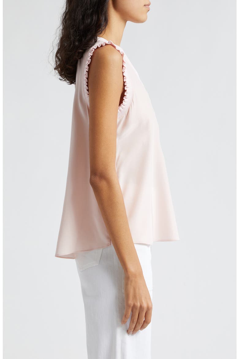 Cinq A Sept Lenore V-Neck Silk Blouse, Alternate, color, ICY PINK
