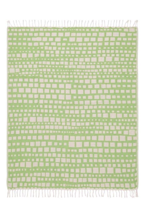 Cubist Reversible Organic Cotton Throw Blanket