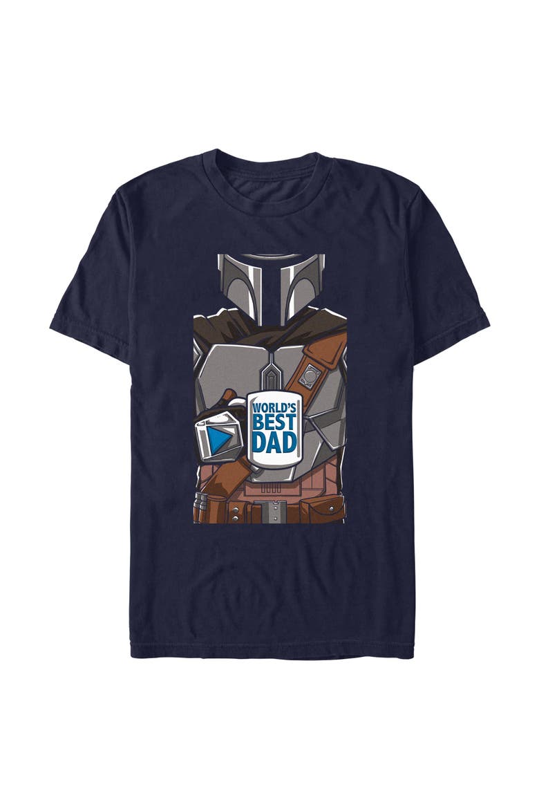 Men's Star Wars The Mandalorian World's Best Dadalorian  Graphic T-Shirt, Main, color, Navy Blue