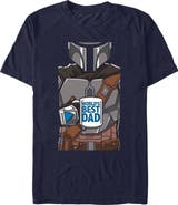 Star Wars: The Mandalorian Men's Star Wars The Mandalorian World's Best Dadalorian Graphic T-Shirt