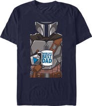 Star Wars: The Mandalorian Men's Star Wars The Mandalorian World's Best Dadalorian Graphic T-Shirt