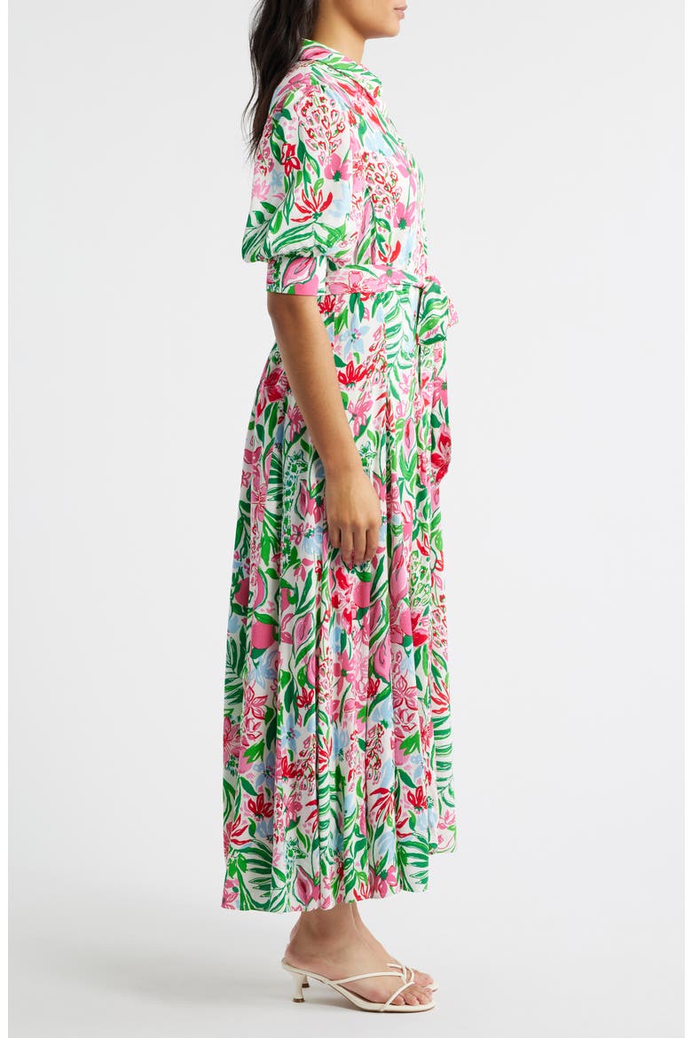 Larkyn Midi Shirtdress, Alternate, color, MULTI GLOWING GARDENS