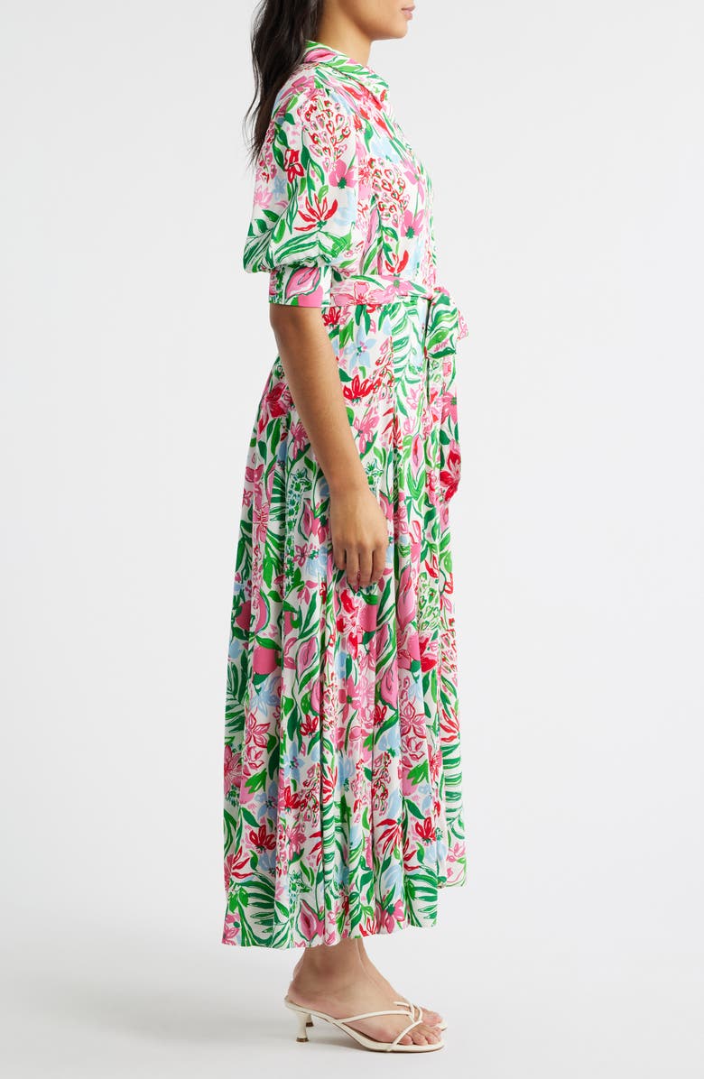 Lilly Pulitzer<sup>®</sup> Larkyn Midi Shirtdress, Alternate, color, Multi Glowing Gardens