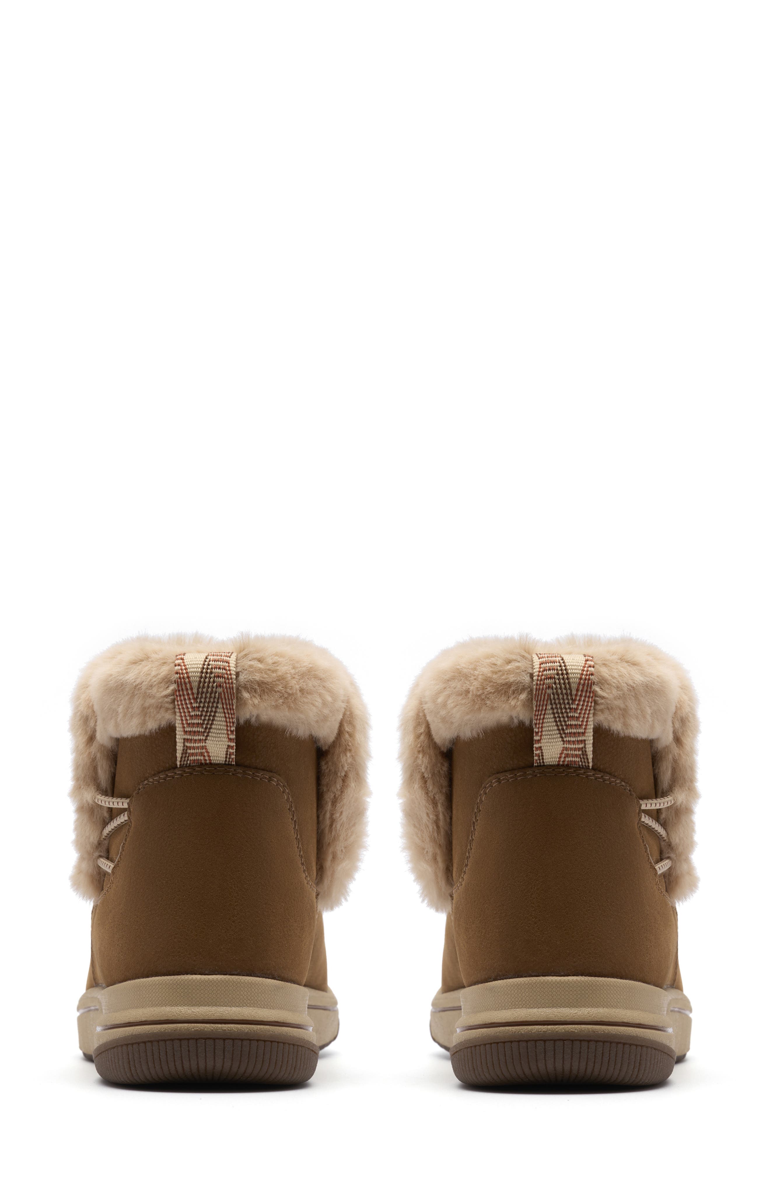 Clarks<sup>®</sup> Breeze Faux Fur Lined Boot - Wide Width Available, Alternate, color, Dark Tan Combi