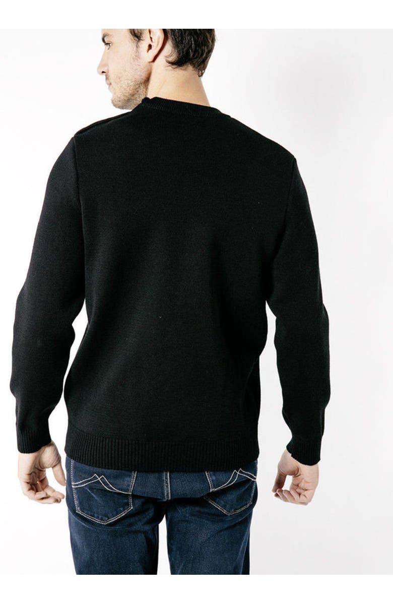 Saint James CANCALE - Fisherman Sweater with Button Shoulder, Alternate, color, Black