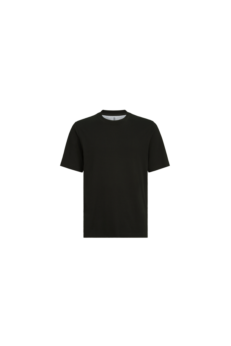 Cotton jersey crew neck T-shirt, Alternate, color, Black
