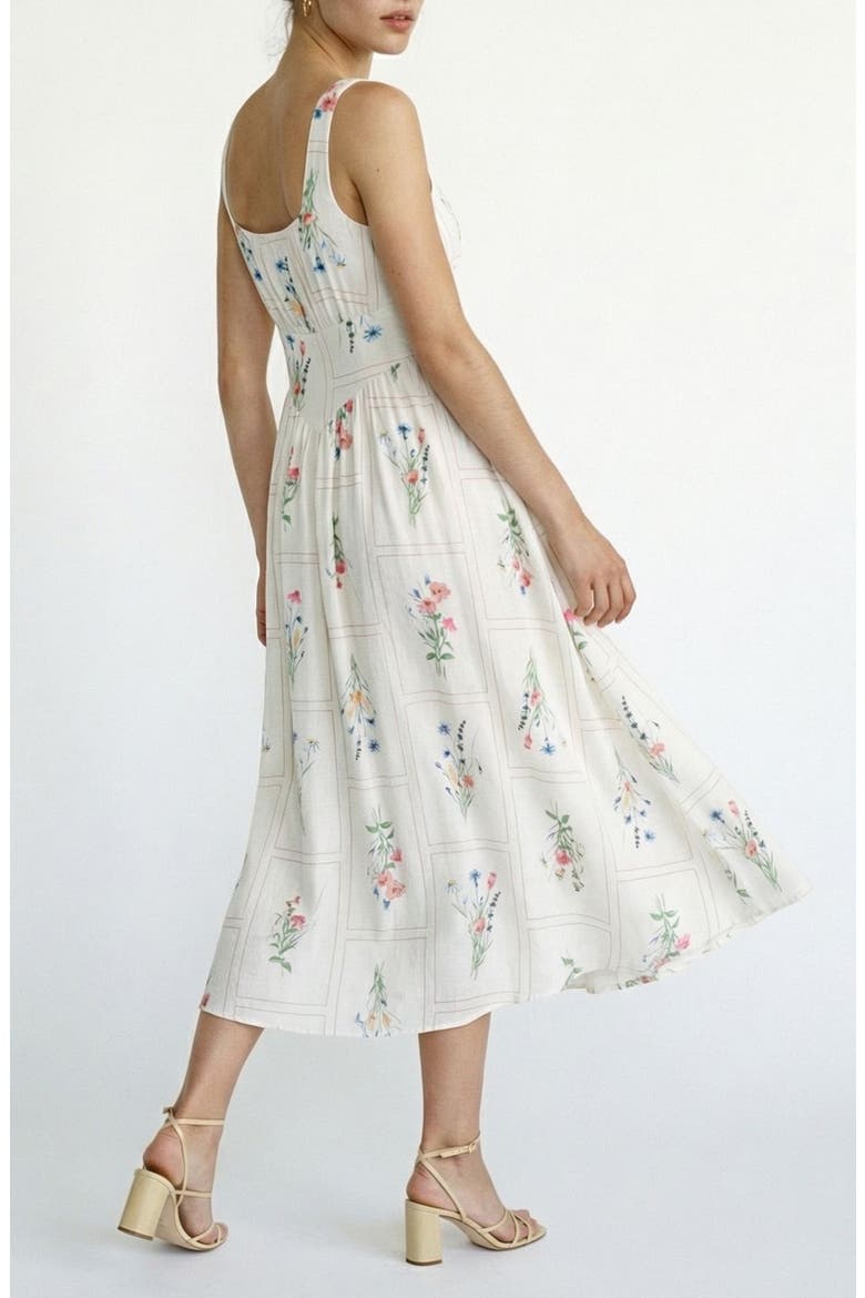 Jamie Floral Print Dress, Alternate, color, SNOW WHITE AOP ELSE