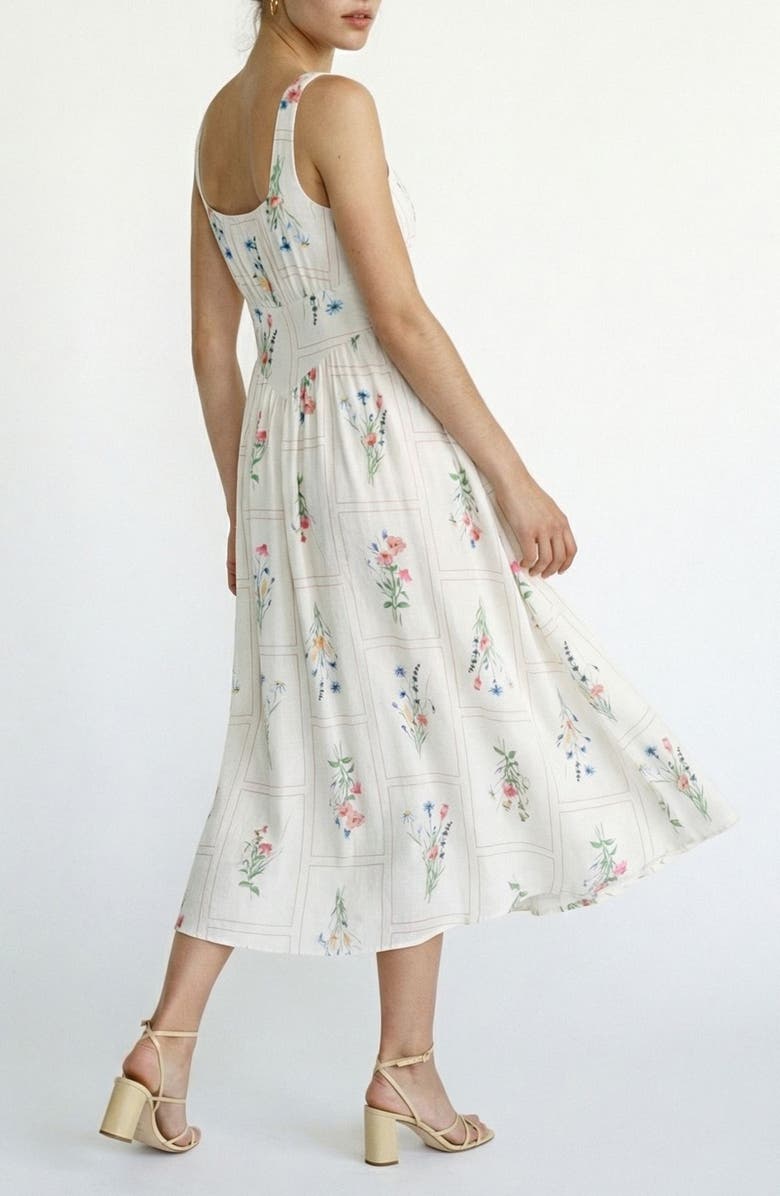 VERO MODA Jamie Floral Print Dress, Alternate, color, Snow White Aop Else