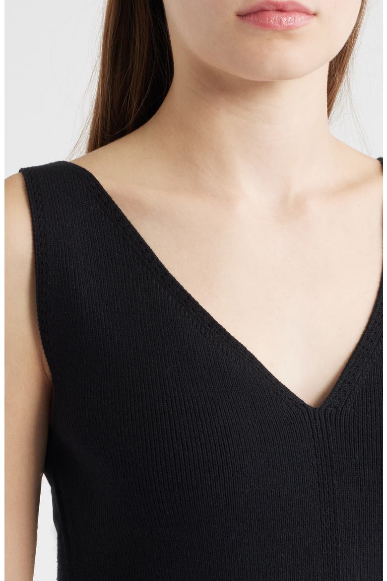 Finley Cotton Sweater Tank, Alternate, color, BLACK