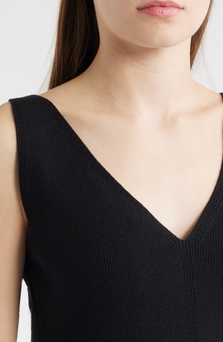 KOBI HALPERIN Finley Cotton Sweater Tank, Alternate, color, Black