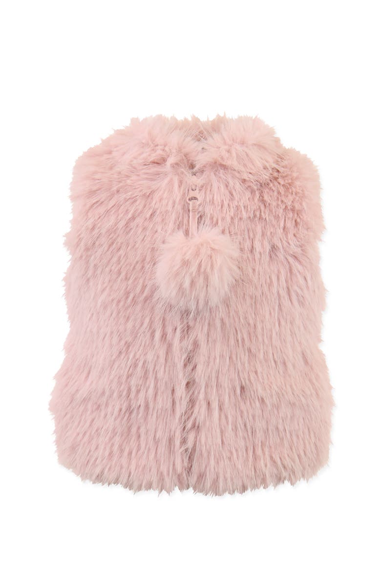 Widgeon Faux Fur Zip Front Vest, Alternate, color, Berry Rain Shag