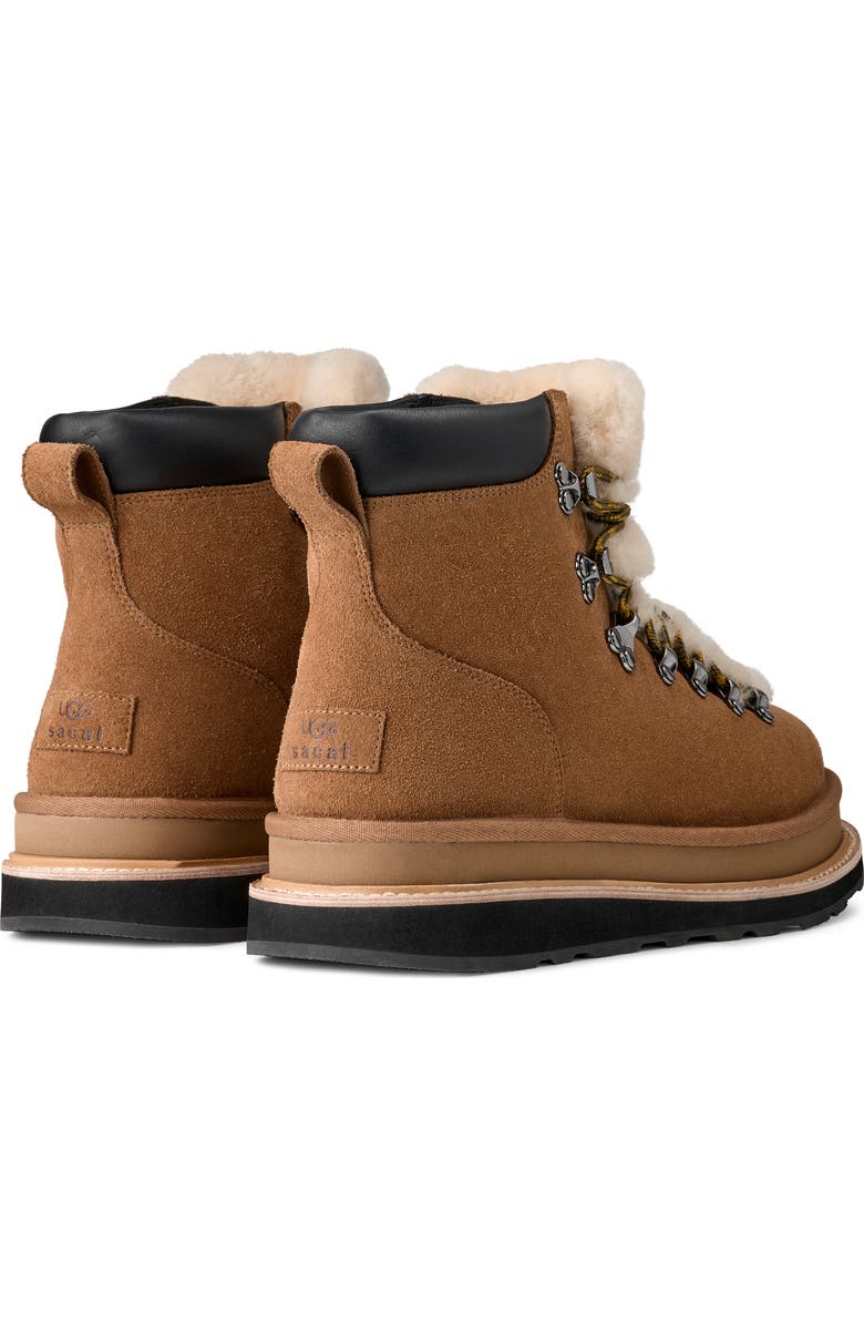 UGG<sup
®</sup
x Sacai Gender Inclusive Hiking Boot, Alternate, color, Chestnut