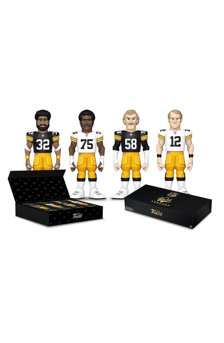 Funko Pittsburgh Steelers Funko Fanatics Exclusive NFL Rushmore Four-Pack Vinyl Gold Legends 12'' Figures - Limited Edition, Main, color, 