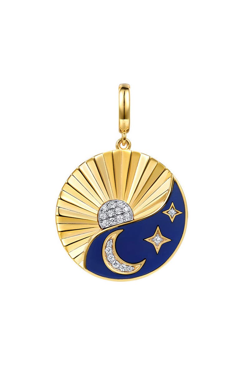 Sun & Moon Diamond Charm, Main, color, TWO TONE