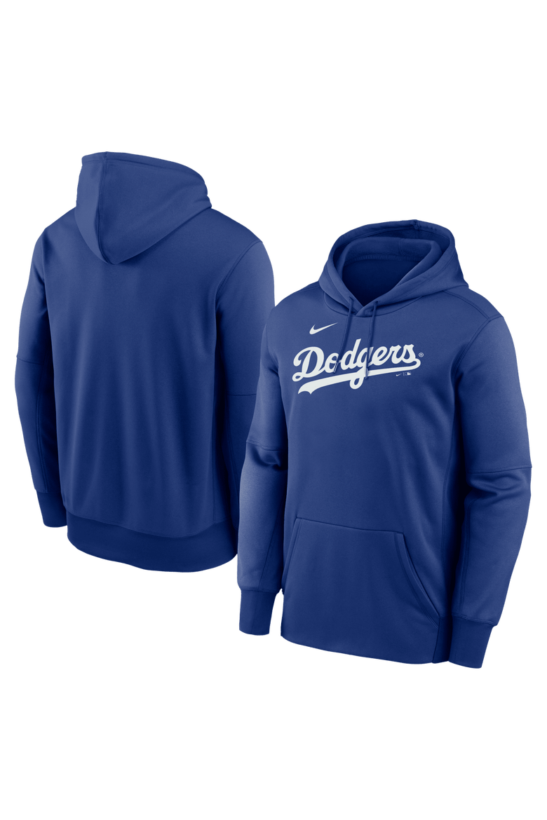Men's Nike Royal Los Angeles Dodgers Primary Wordmark Therma Hoodie, Main, color, Royal