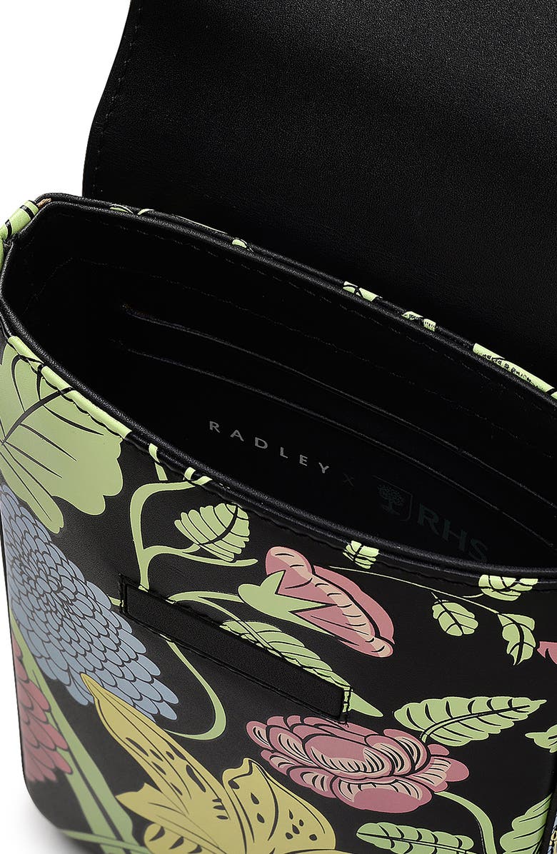 Radley x Royal Horticultural Society Medium Phone Crossbody Bag, Alternate, color, Black