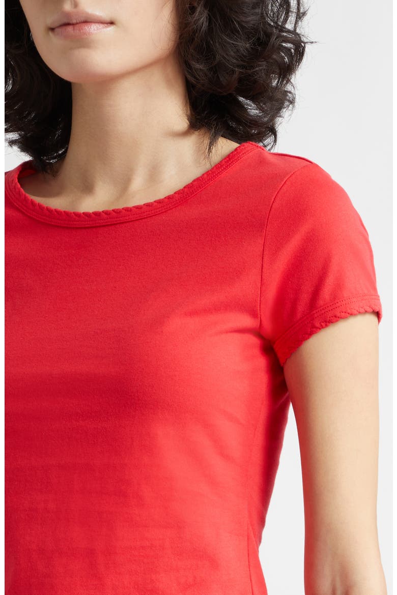 Clover Organic Cotton T-Shirt, Alternate, color, RED