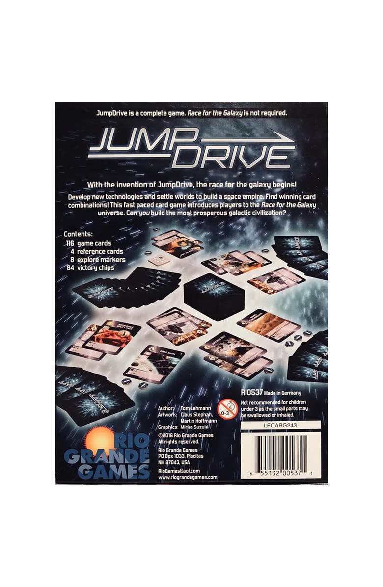 Rio Grande Games Jump Drive, A Race for The Galaxy Card Game, Ages 14+, Alternate, color, Multicolored