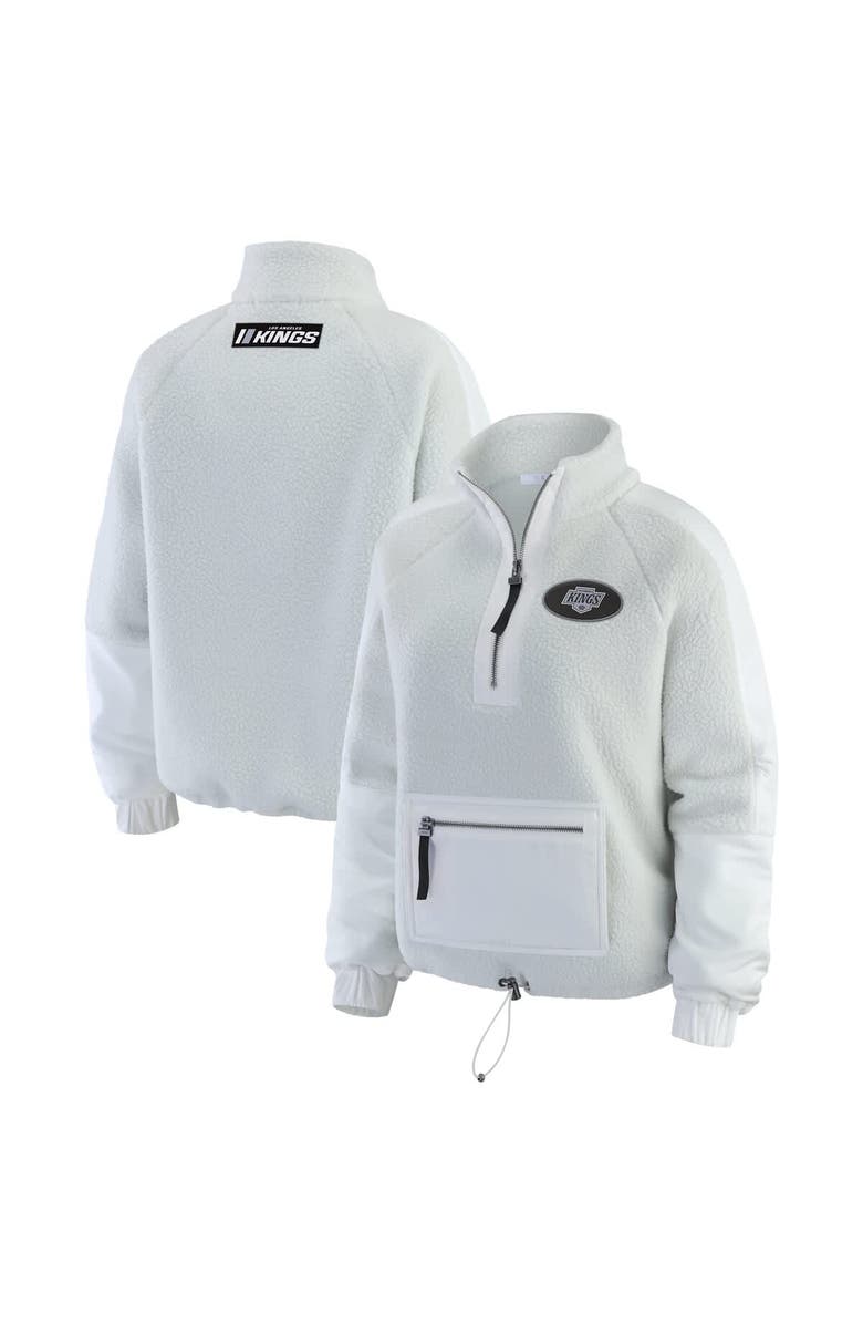 WEAR by Erin Andrews Women
s WEAR by Erin Andrews Gray Los Angeles Kings Polar Fleece Quarter-Zip Jacket, Main, color, Gray