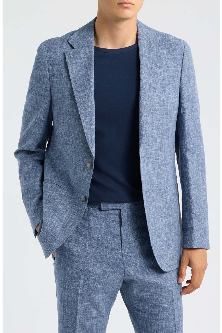 Huge Cotton & Virgin Wool Suit, Alternate, color, NAVY