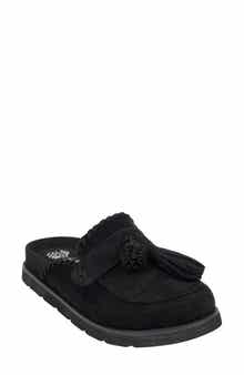 Lenox Faux Suede Tassel Clog