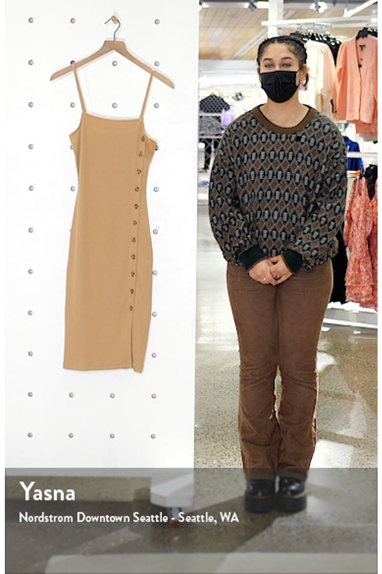 Tommy Button Detail Rib Sheath Dress video