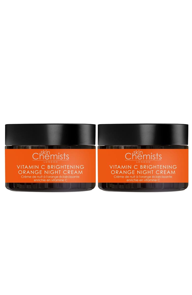 SKINCHEMISTS Vitamin C Brightening Orange Night Cream 50ml x 2 Duo Set, Main, color, White