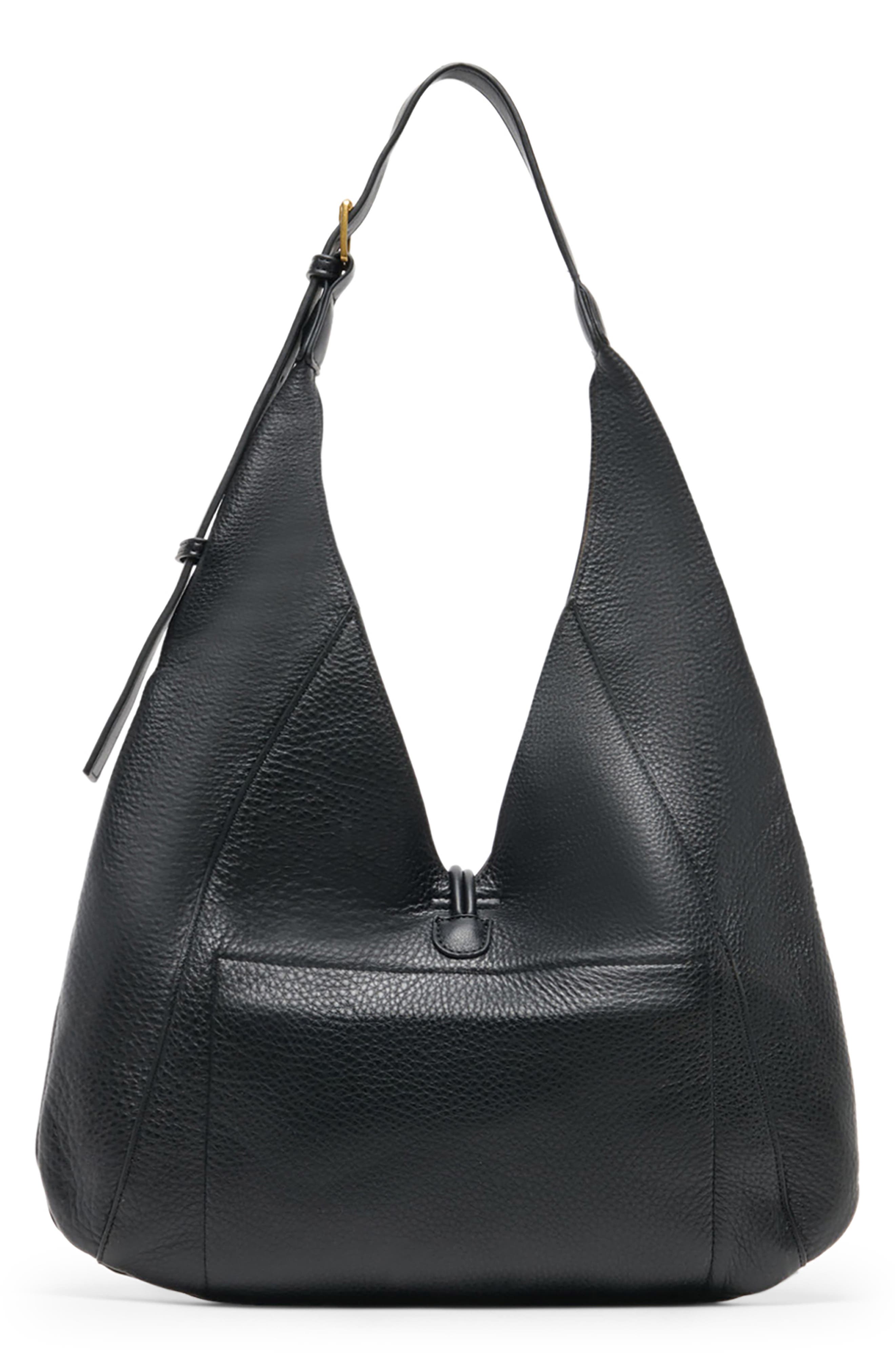 Mercer Leather Shoulder Bag, Alternate, color, BLACK LEATHER