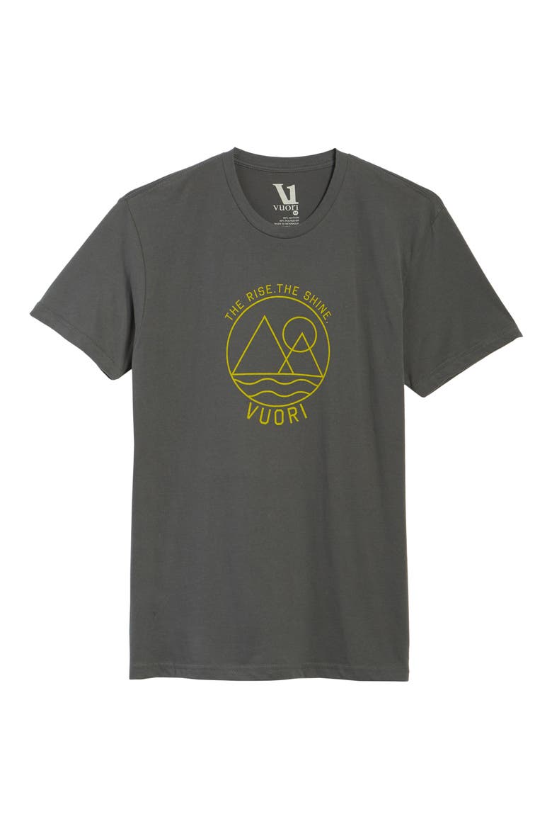The Rise The Shine Graphic T-Shirt, Alternate, color, CHARCOAL
