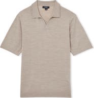 Reiss Duchie Short Sleeve Merino Wool Polo Sweater