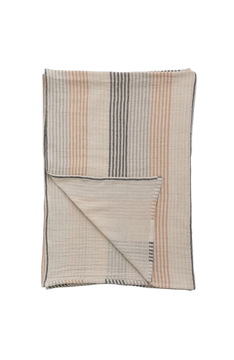 Storied Home Woven Cotton Double Cloth Yarn Dyed Tablecloth, Main, color, 