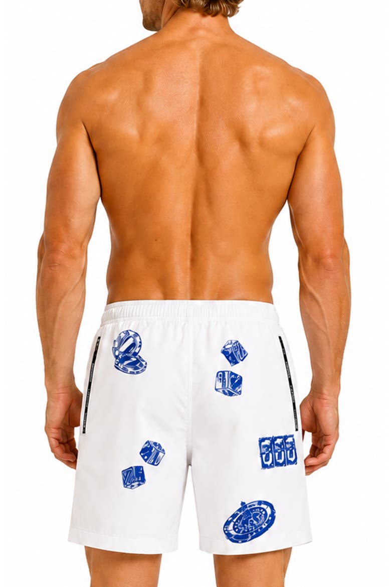 Marthyr Graphic Swim Trunks, Alternate, color, WHITE
