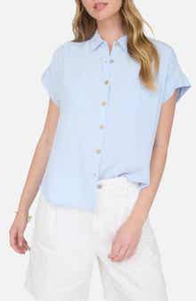 Blu Pepper Solid Short Sleeve Button-Up Shirt