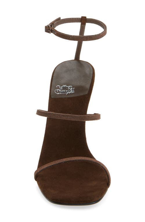 Jeffrey Campbell Monica Ankle Strap Sandal In Brown Suede