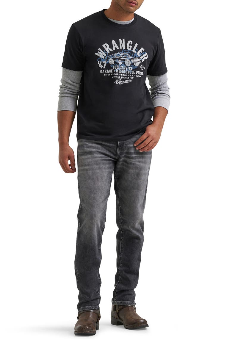 Western Tapered Jeans, Alternate, color, SMOKY GRANITE