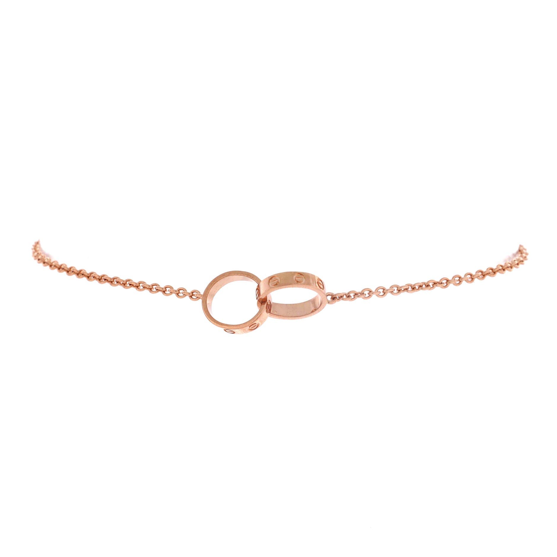 Love Interlocking Bracelet 18K Rose Gold, Main, color, Metallic Gold
