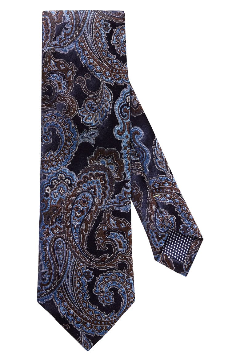 Paisley Silk Tie, Main, color, BLUE