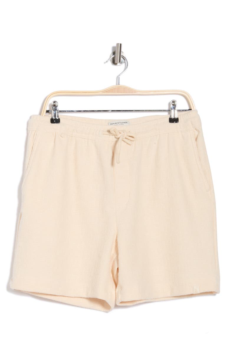 DENIM AND FLOWER Woven Pull-On Shorts, Alternate, color, Cream