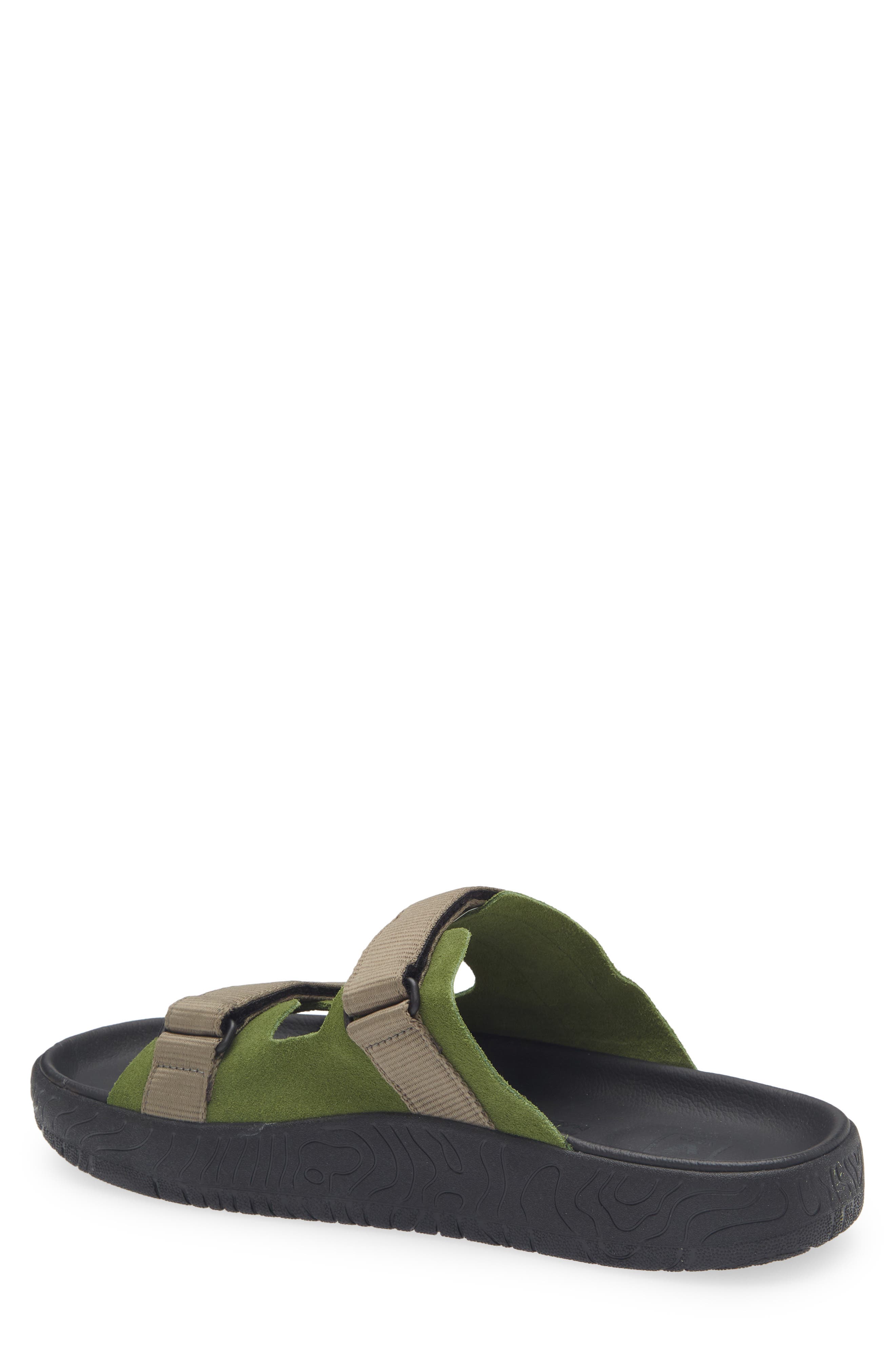 Arpoador Slide Sandal, Alternate, color, MILITARY KHAKI BLACK