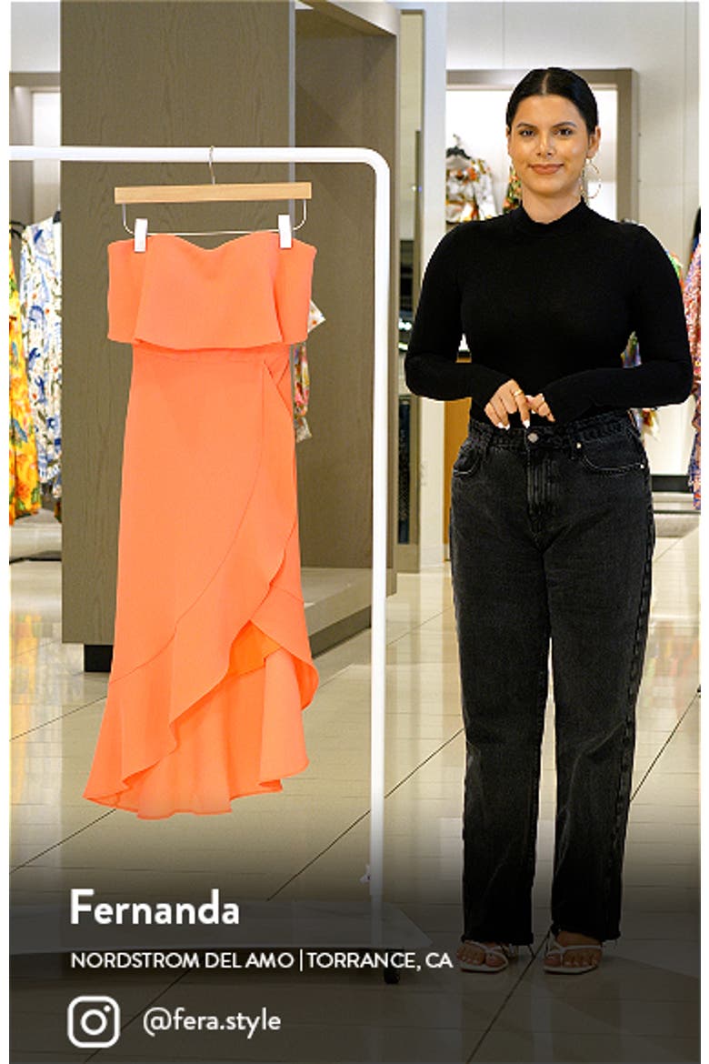 Xscape Crepe Bustier Ruffle Skirt Dress video
